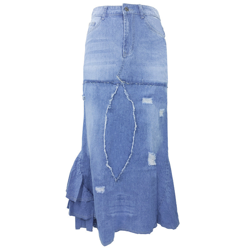 Women's Midi Denim Skirt