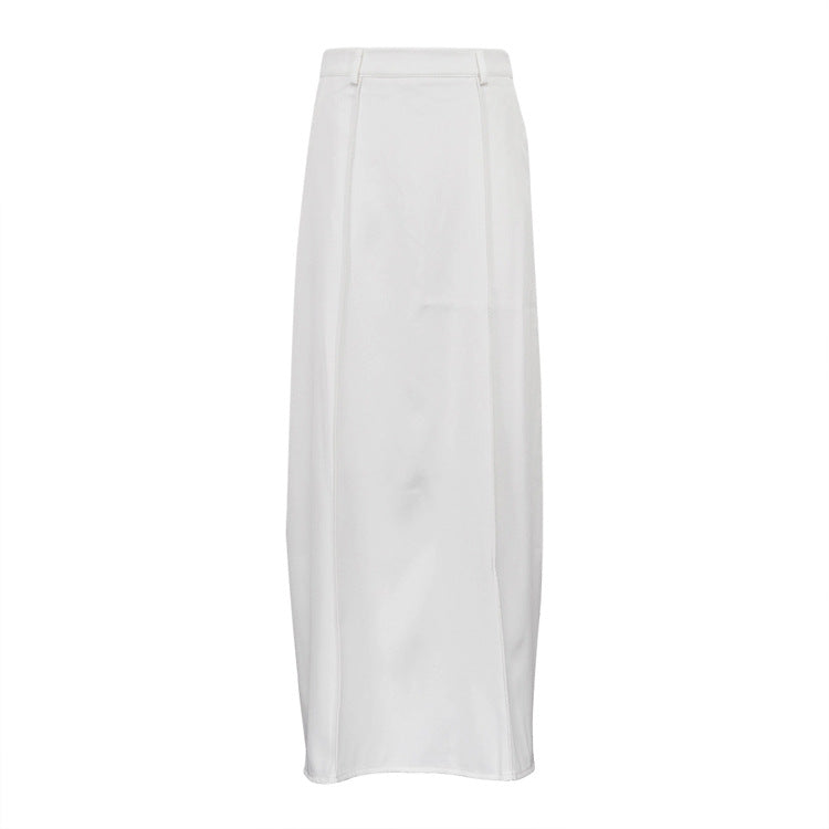 Women's Maxi White Commuter Skirt