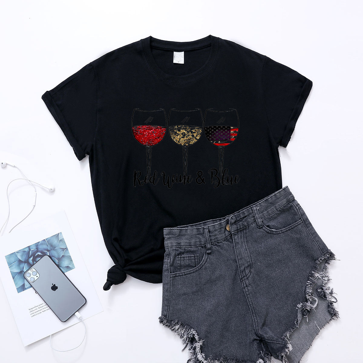 Women's Independence Day Print Short Sleeve T-Shirt