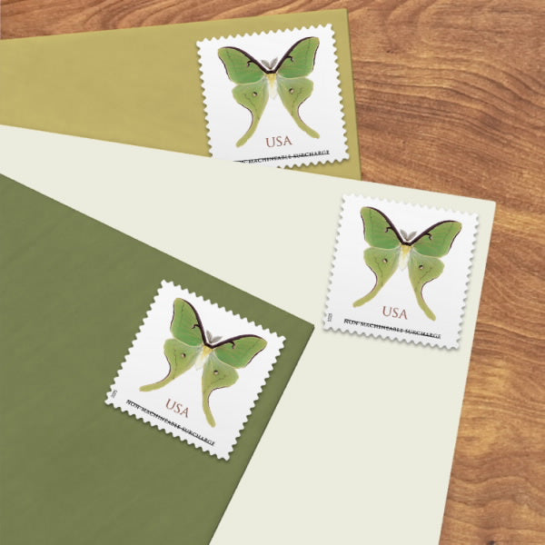 USA Luna Moth Non- Machinable Surcharge Stamps