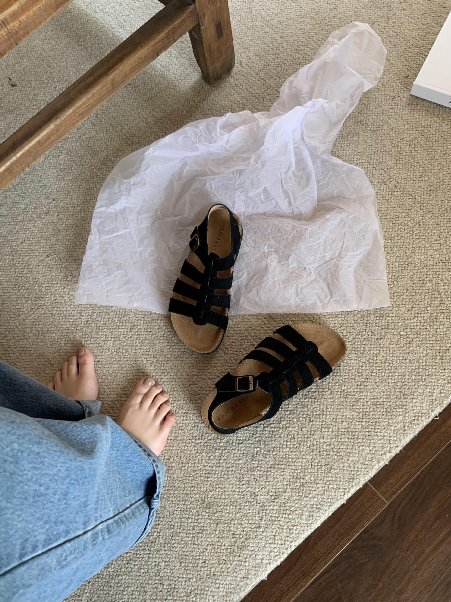Women's Leather Vintage Roman Sandals