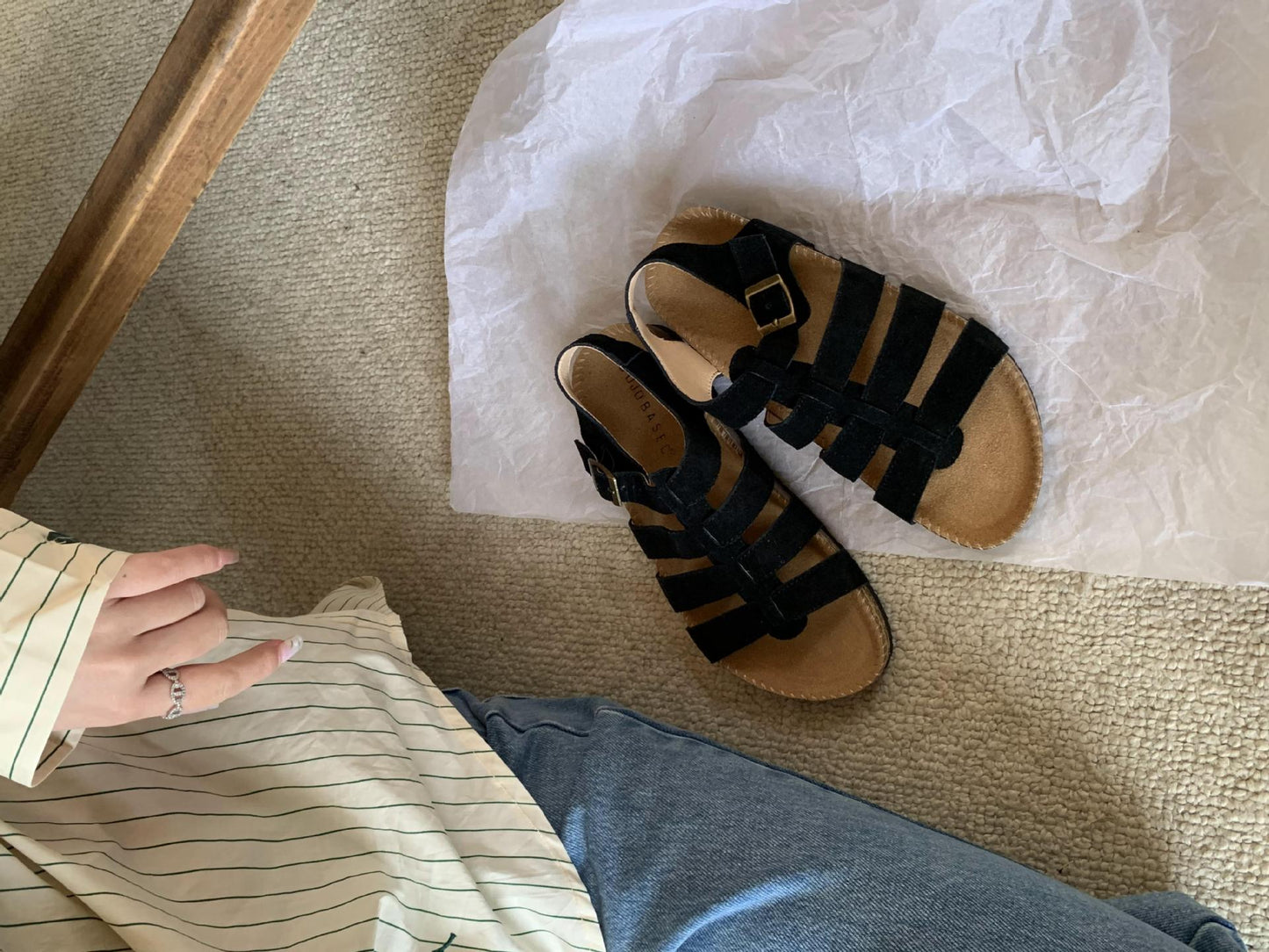 Women's Leather Vintage Roman Sandals