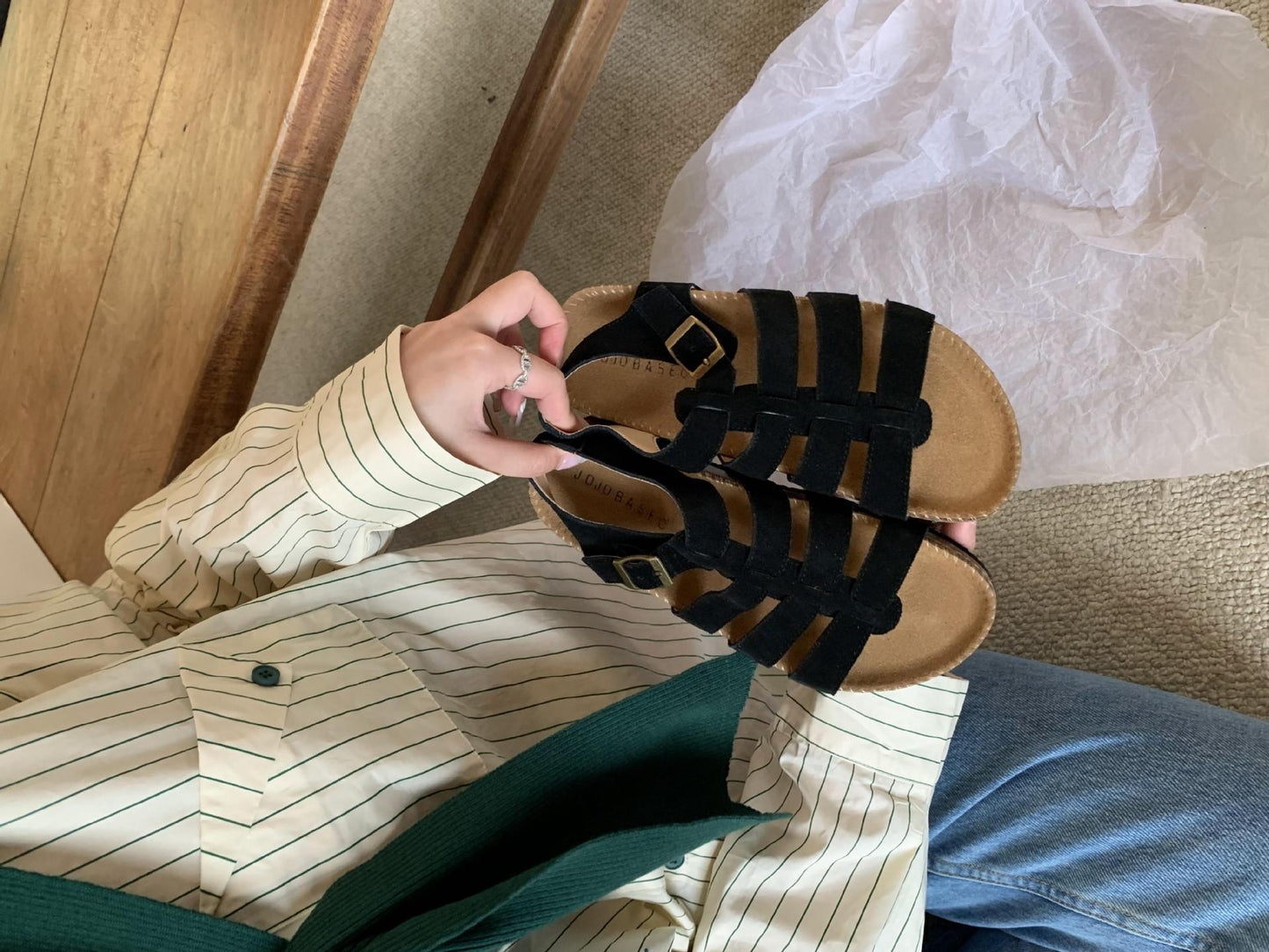 Women's Leather Vintage Roman Sandals