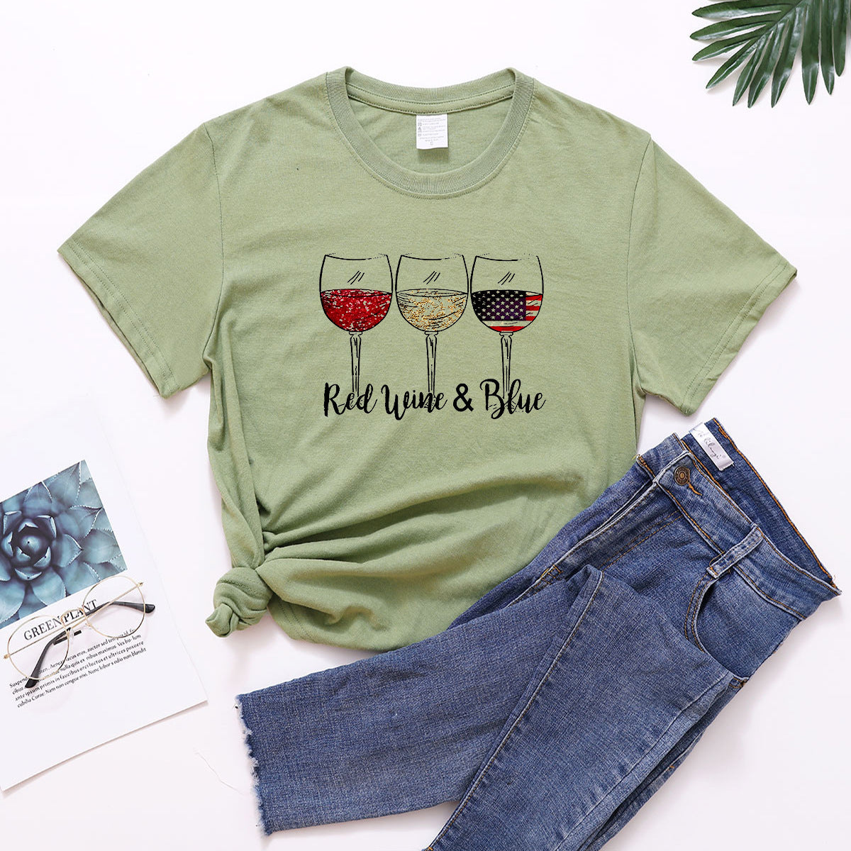 Women's Independence Day Print Short Sleeve T-Shirt