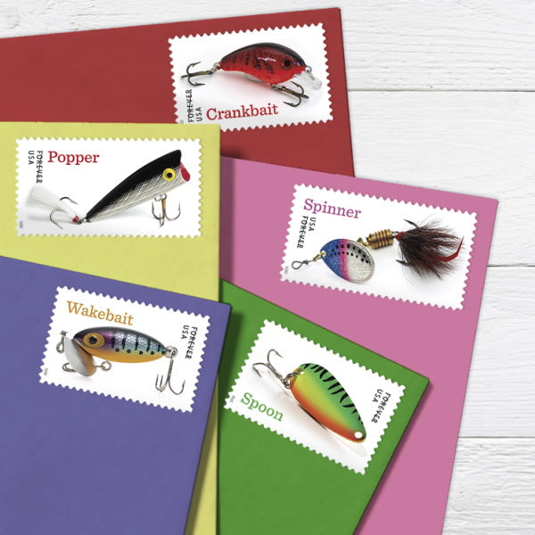 2025 USA Freshwater Fishing Lures Forever Stamps