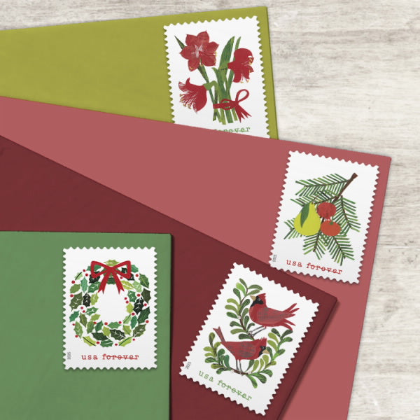 USA Holiday Cheer Forever Stamps Booklet Of 20 Stamps