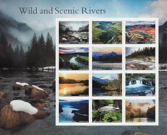 2019 US Wild And Scenic Rivers Forever First Class Postage Stamps