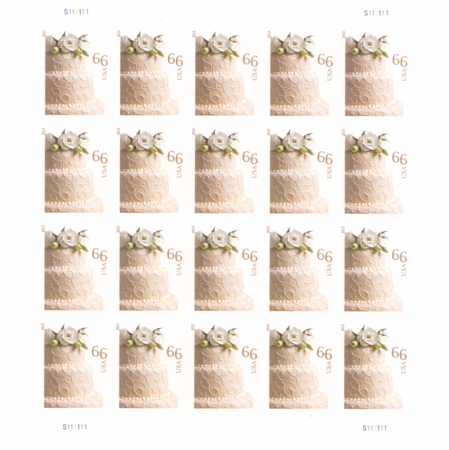 2013 US Wedding Cake Postage Stamps