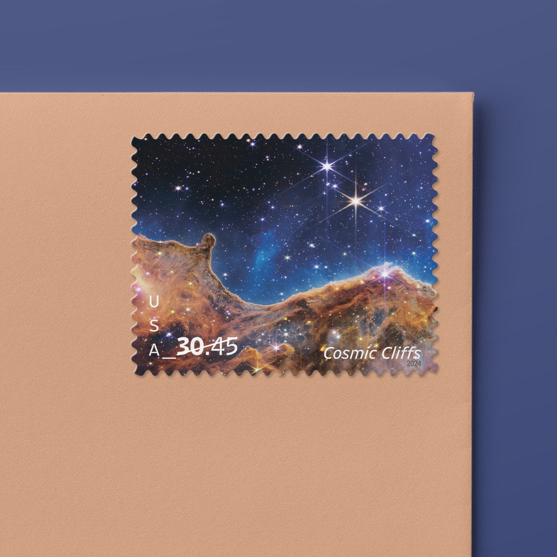 2024 Cosmic Cliffs $30.45 NASA Webb Space Postage Stamp