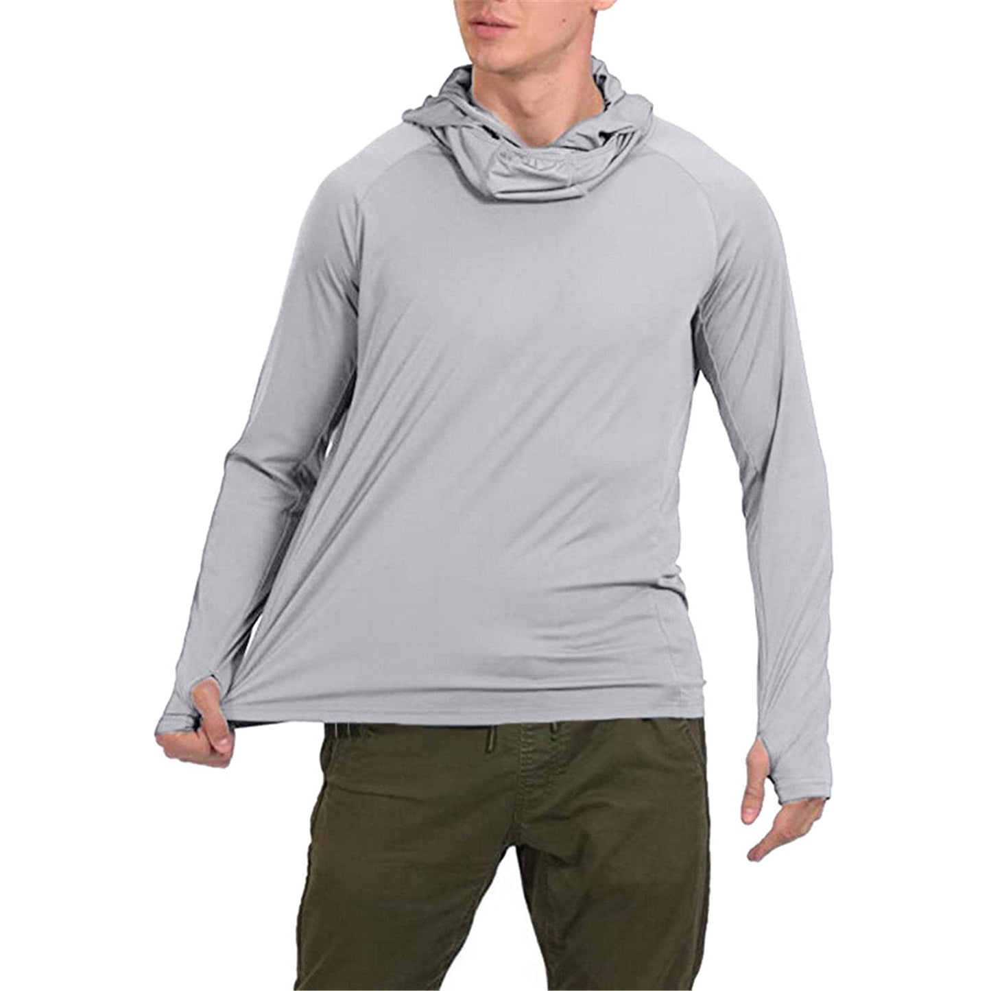 Men's UPF 50+ Professional Fishing Hoodie With Mask Anti-UV Sun Protection Clothes