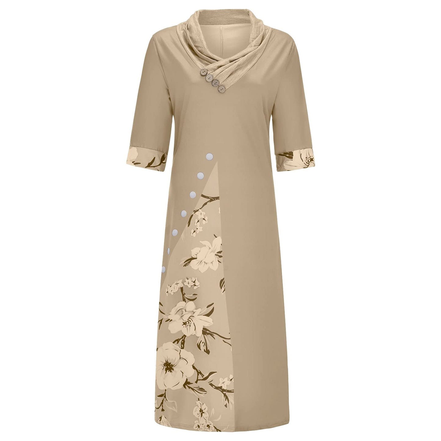 V Neck Midi Dress For Women