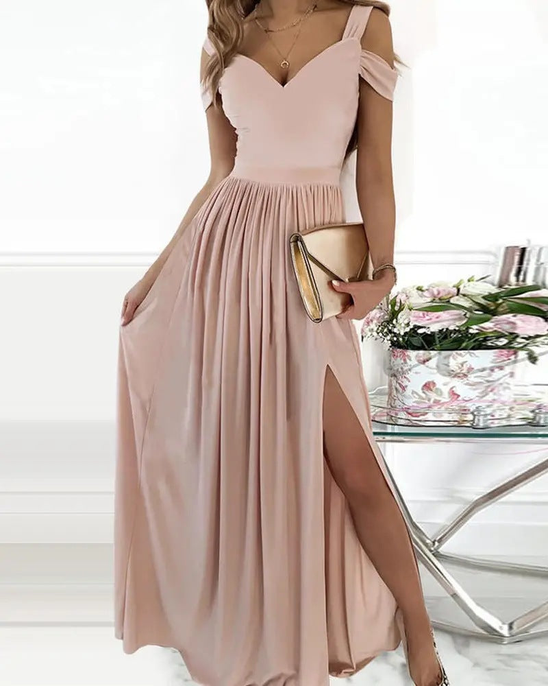 Women's Floral Print Off-The-Shoulder Maxi Dress