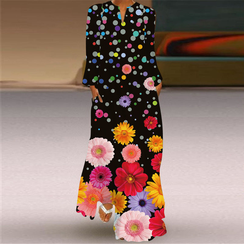 Women's Long Sleeve Maxi Dress