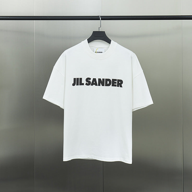 Unisex JIL Letter Short Sleeve Oversize T-Shirt