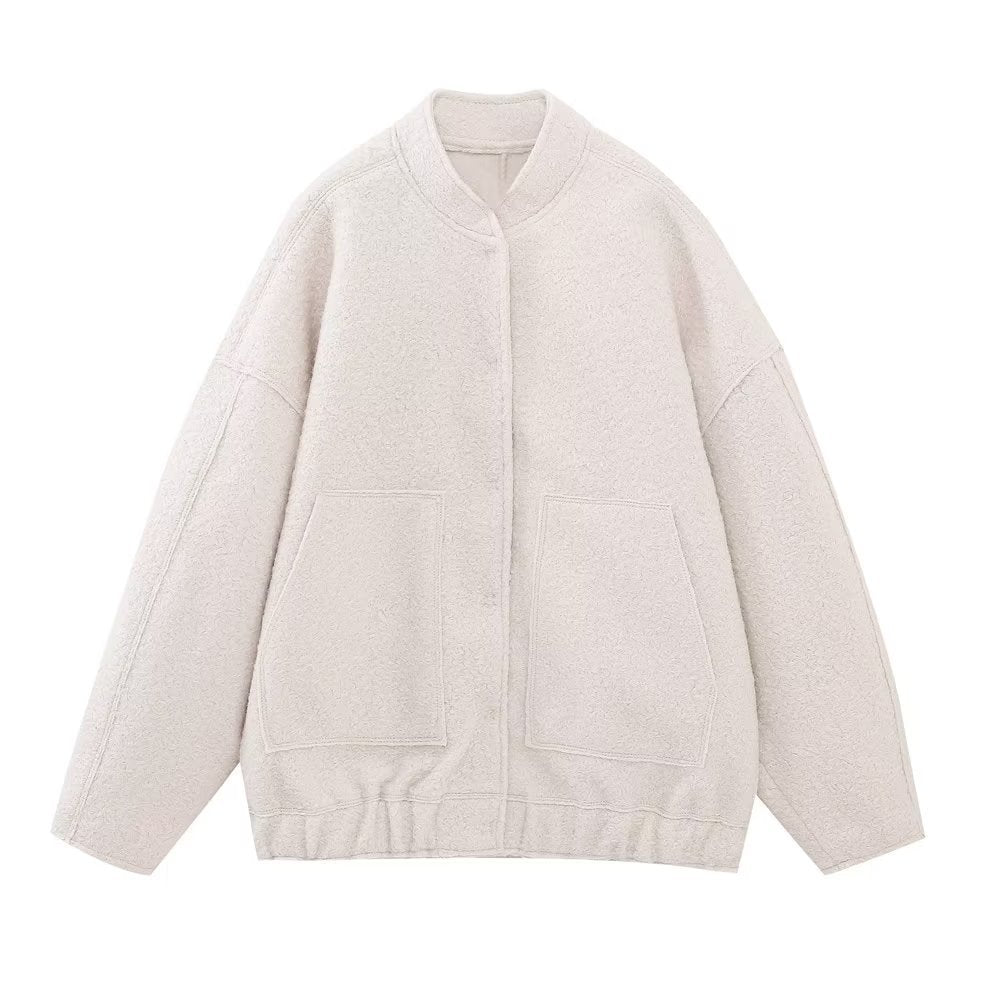 Women's Casual Cardigan Stand Collar Jacket