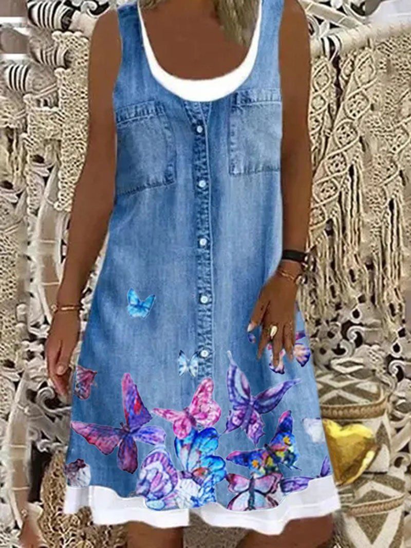 Women's Casual Vest Mini Dress