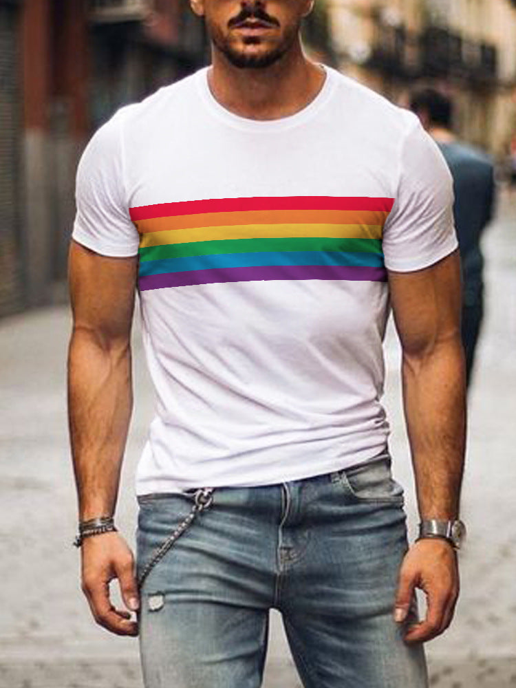 Men'S Smiley Face Print T-Shirt