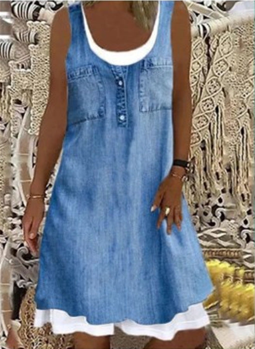 Women's Casual Vest Mini Dress