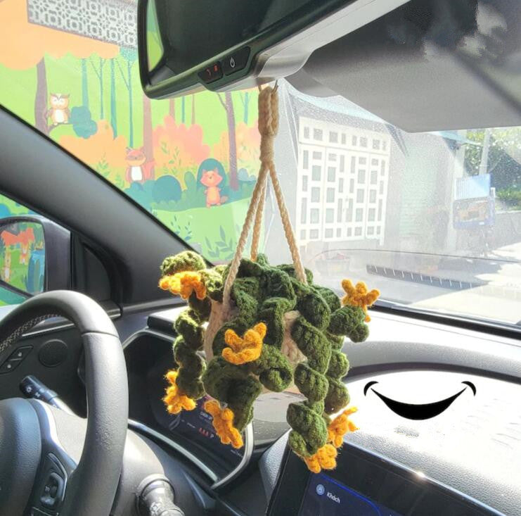 Handmade Yarn Woven Home Decor Artificial Plants