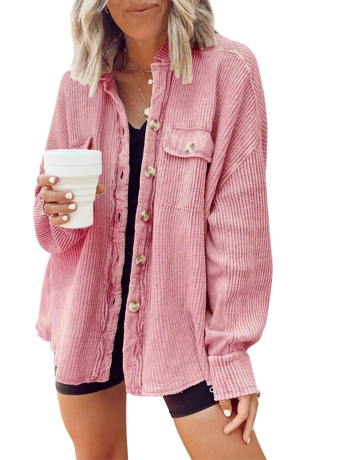 Women's Casual Cardigan Button Shirt