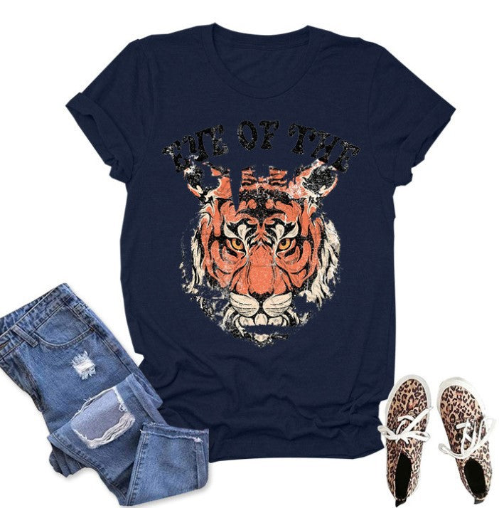 Women's Animal Print Short Sleeve T-Shirt