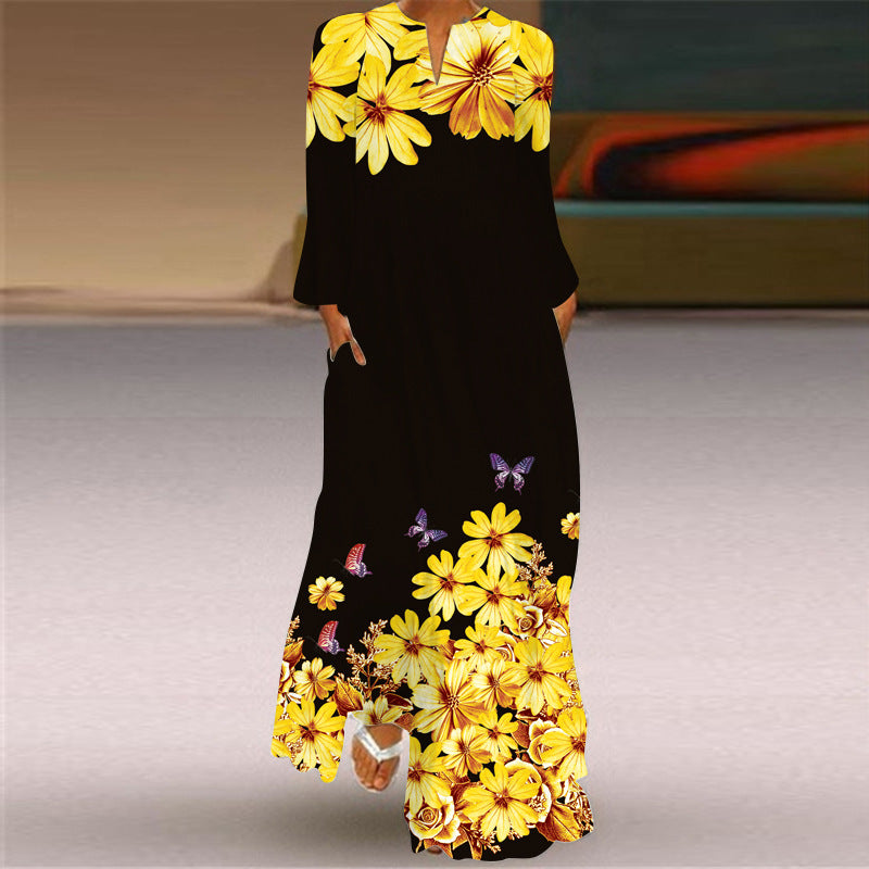 Women's Long Sleeve Maxi Dress