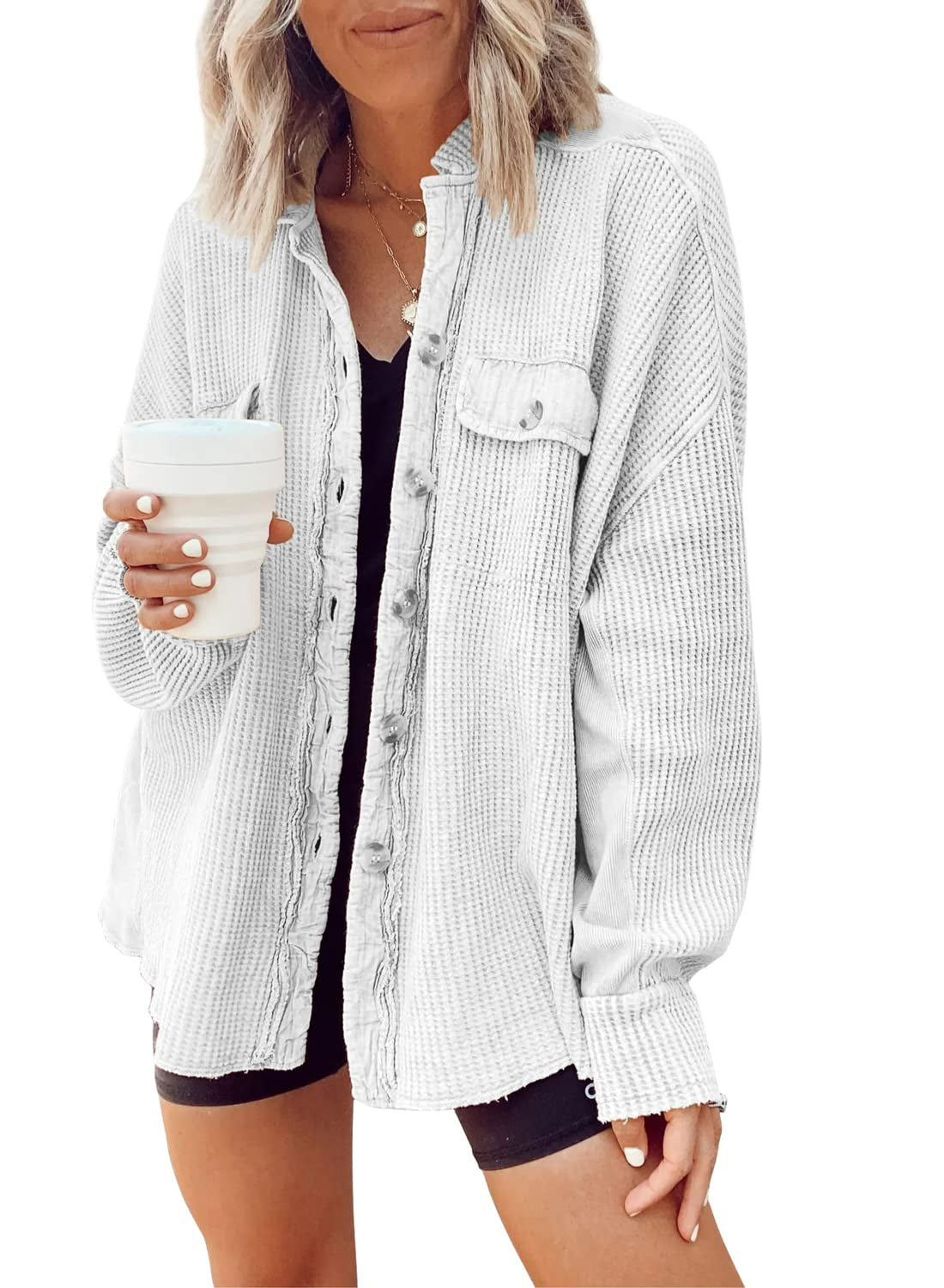 Women's Casual Cardigan Button Shirt