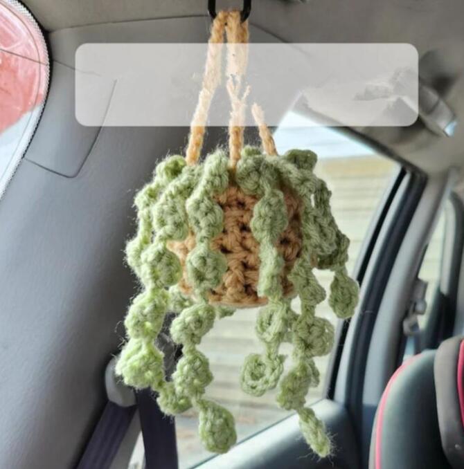 Handmade Yarn Woven Home Decor Artificial Plants