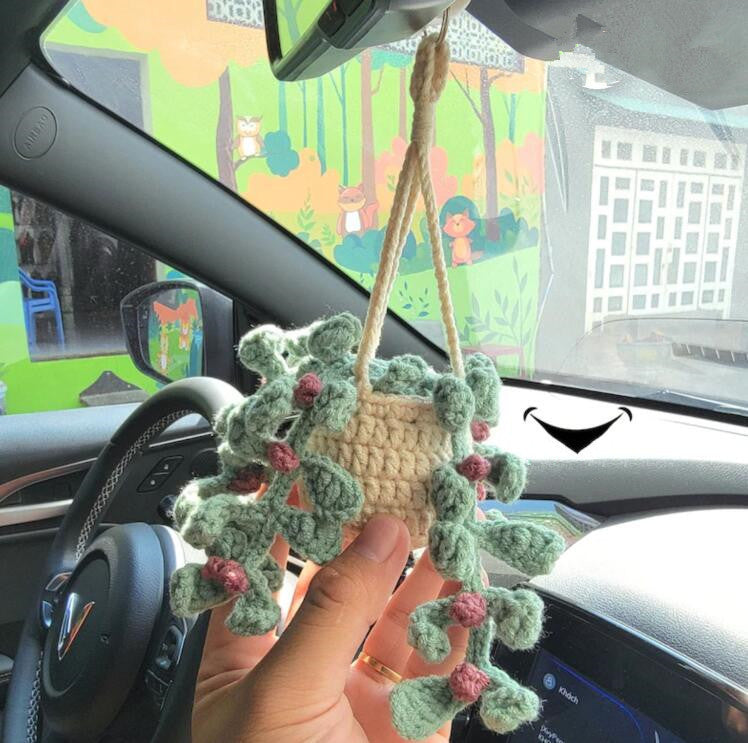 Handmade Yarn Woven Home Decor Artificial Plants