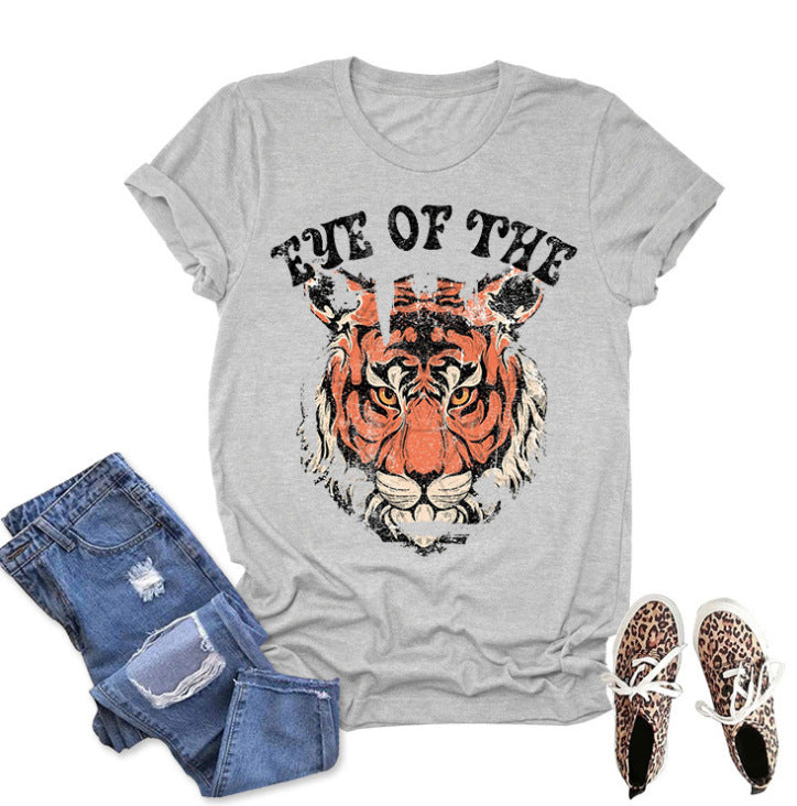 Women's Animal Print Short Sleeve T-Shirt