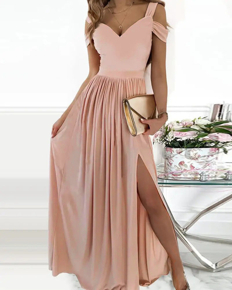 Women's Floral Print Off-The-Shoulder Maxi Dress