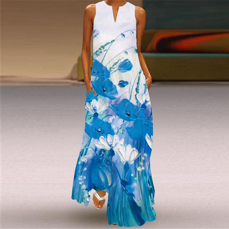 Summer Sleeveless Woman Maxi Dress