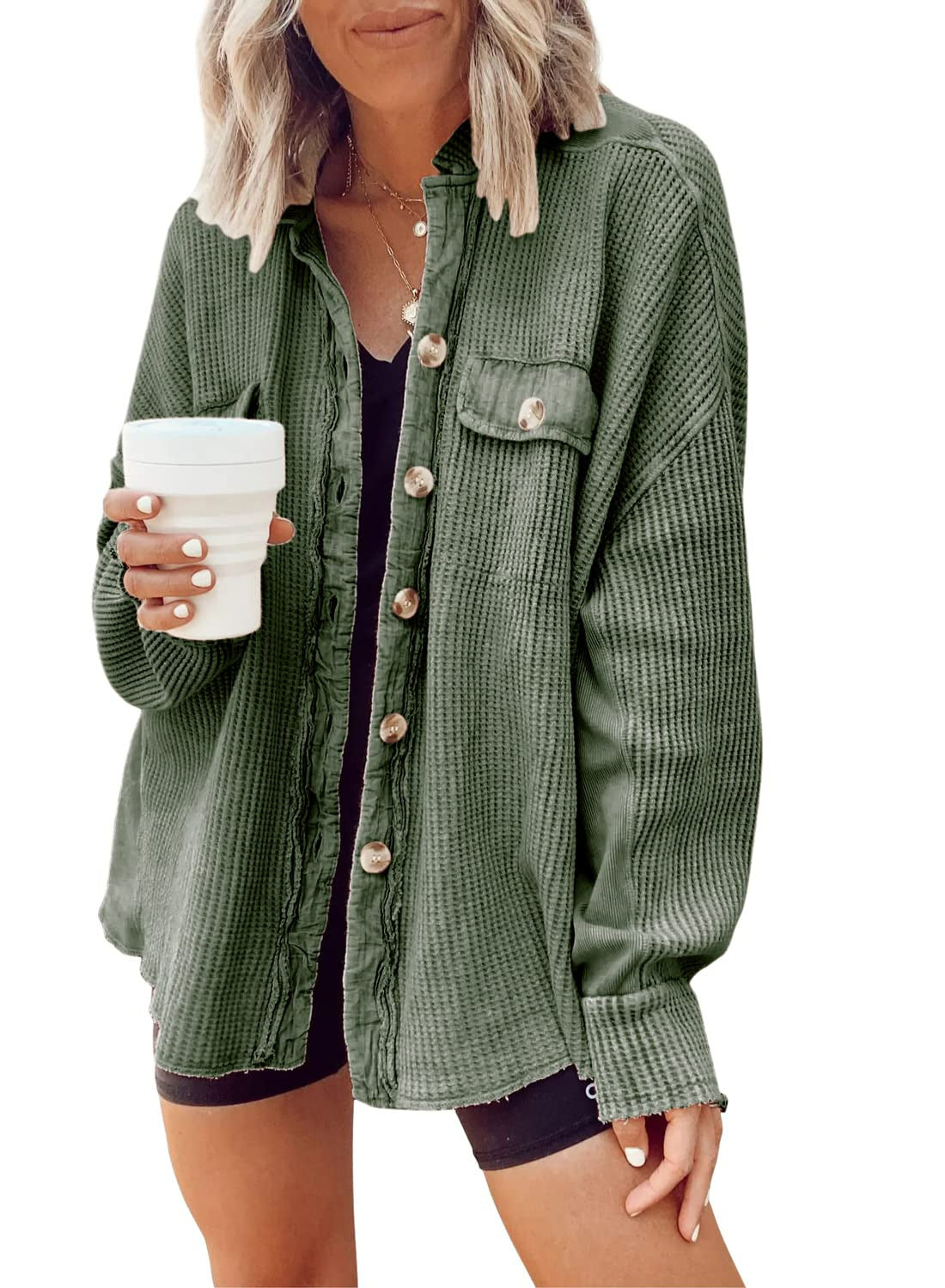 Women's Casual Cardigan Button Shirt
