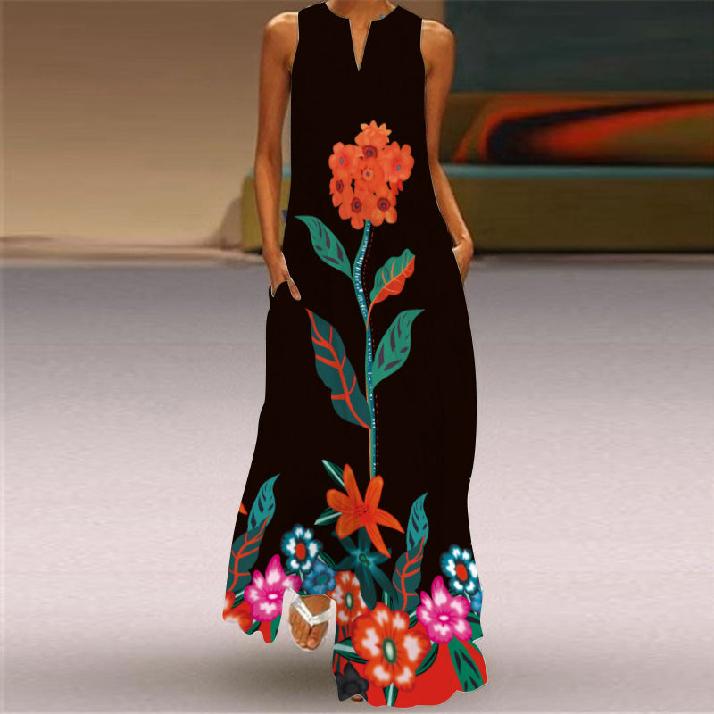 Summer Sleeveless Woman Maxi Dress
