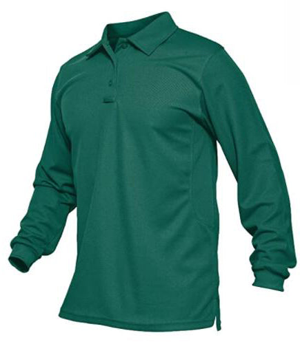 Men's Long Sleeve Performance Quick Drying Polos T-shirts