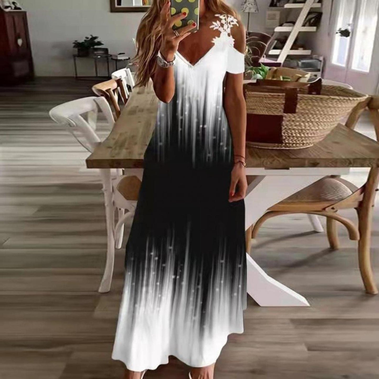 Women's Floral Print Sleeveless Maxi Dress