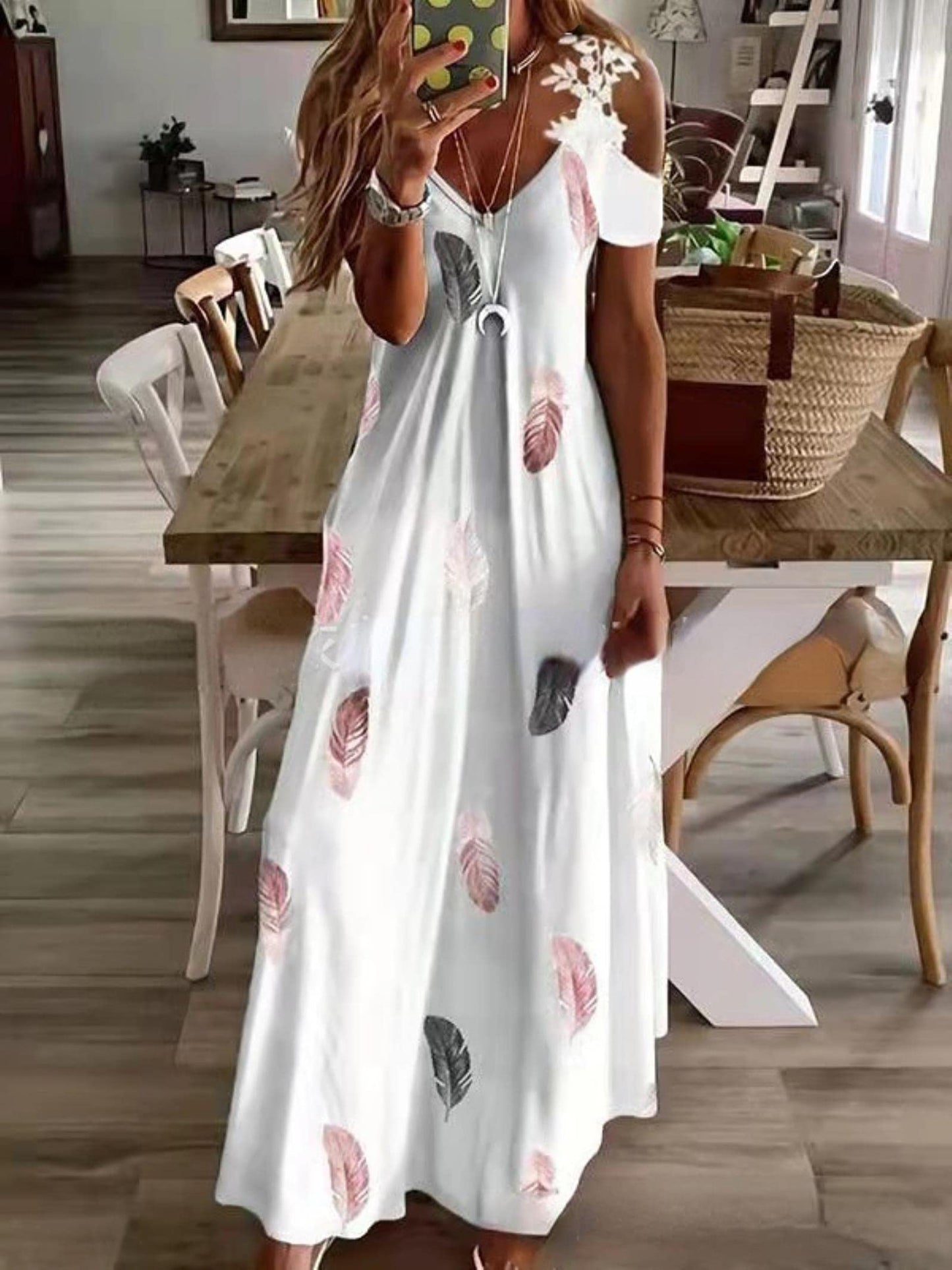 Women's Floral Print Sleeveless Maxi Dress