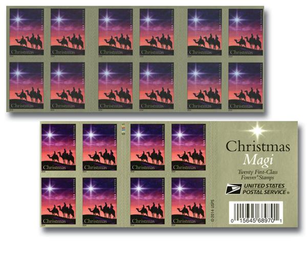 USA Christmas Magi Booklet Pane Of 20 Forever Stamps