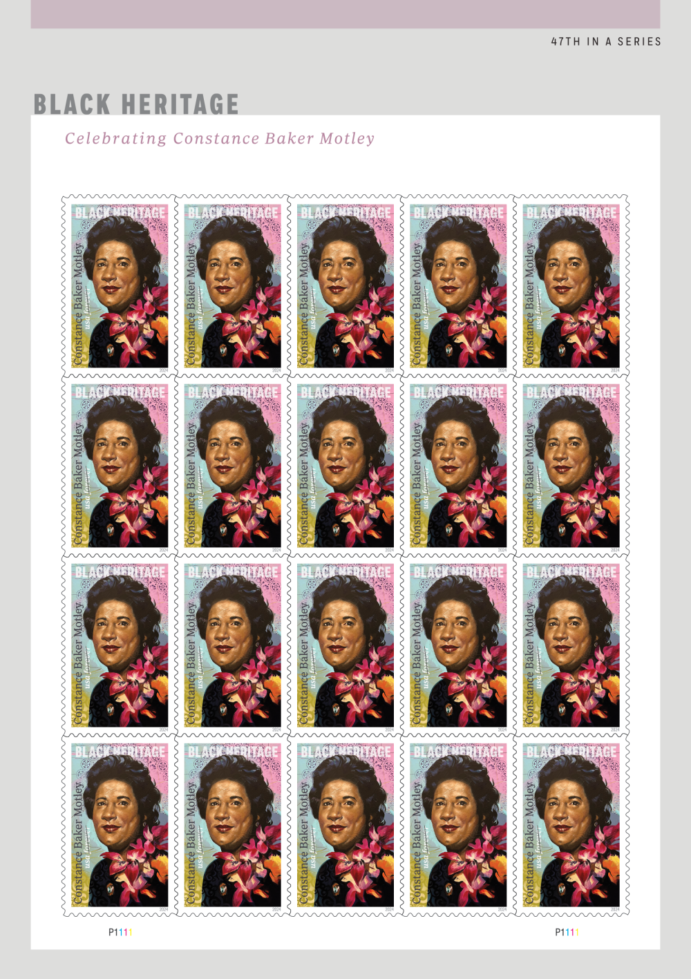 2024 Constance Baker Motley Black Heritage Forever Postage Stamp