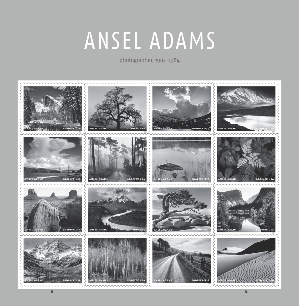 2024 USA Ansel Adams Photographer Sheet of 16 Forever Stamps