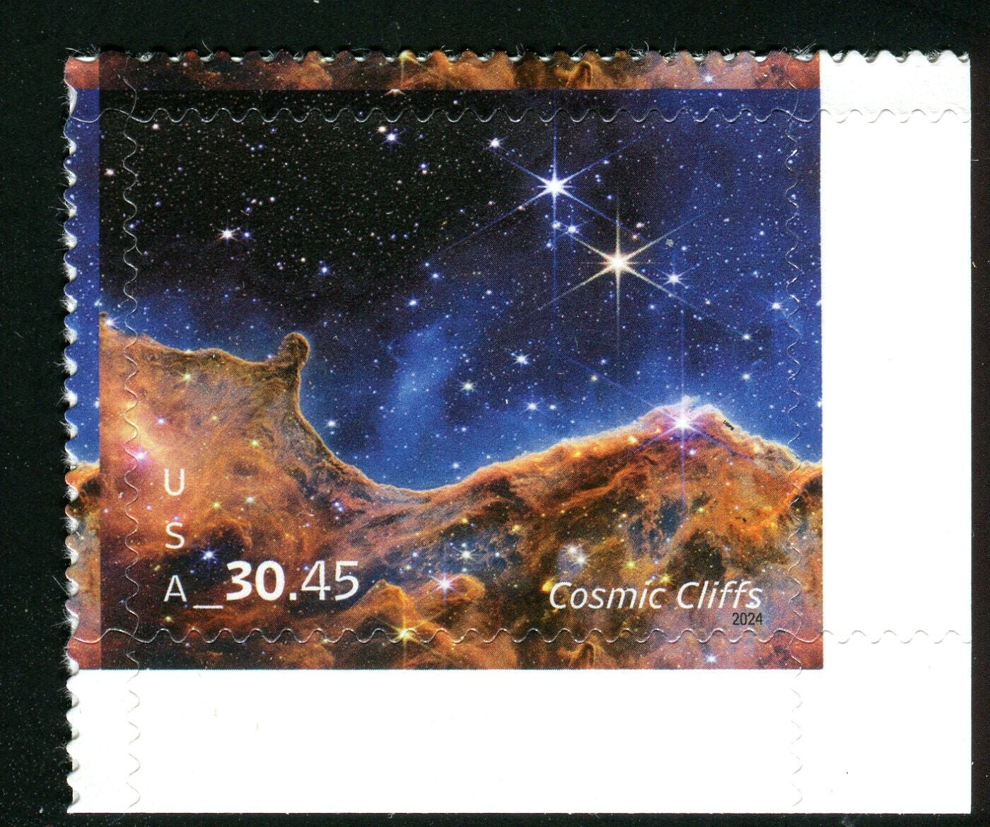 2024 Cosmic Cliffs $30.45 NASA Webb Space Postage Stamp