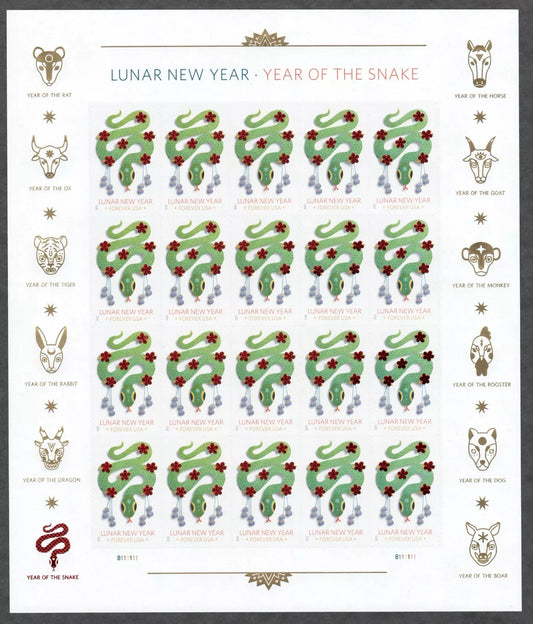 2025 Lunar New Year Of the Snake Forever Stamps