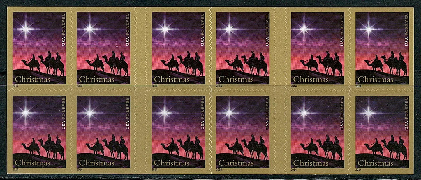 USA Christmas Magi Booklet Pane Of 20 Forever Stamps