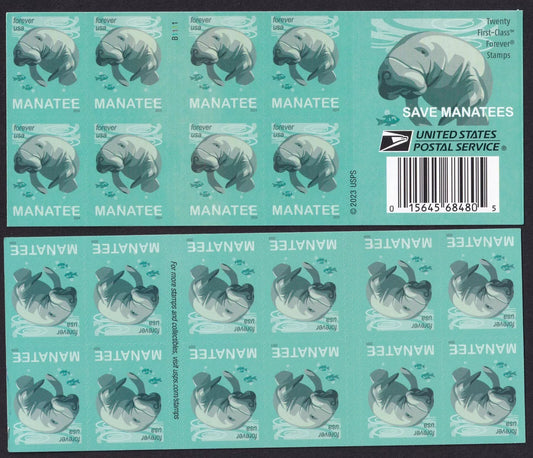 2024 US Save Manatees Booklet Of 20 Forever Stamp