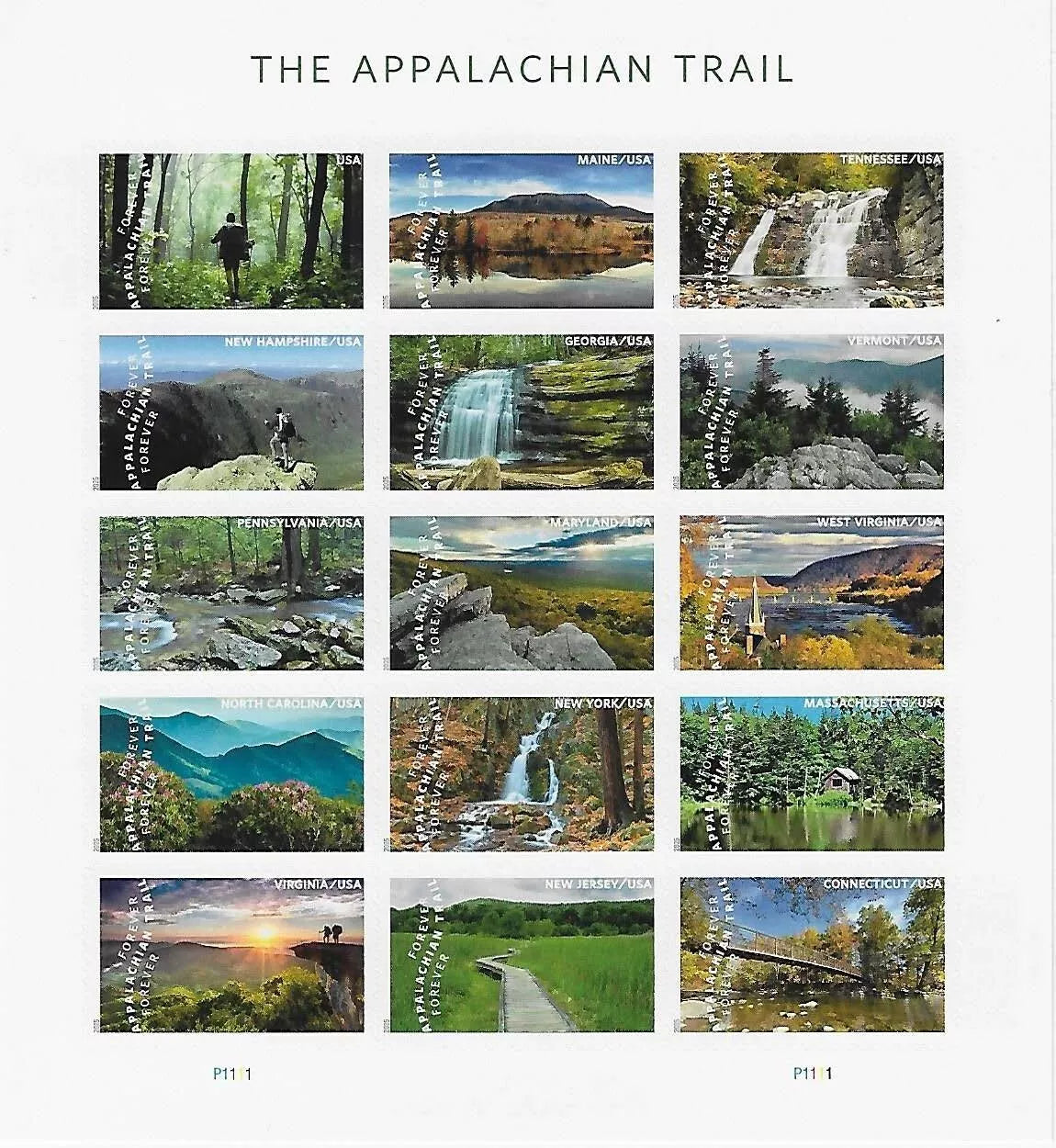 2025 USA The Appalachian Trail Hike Nature Forever Stamps