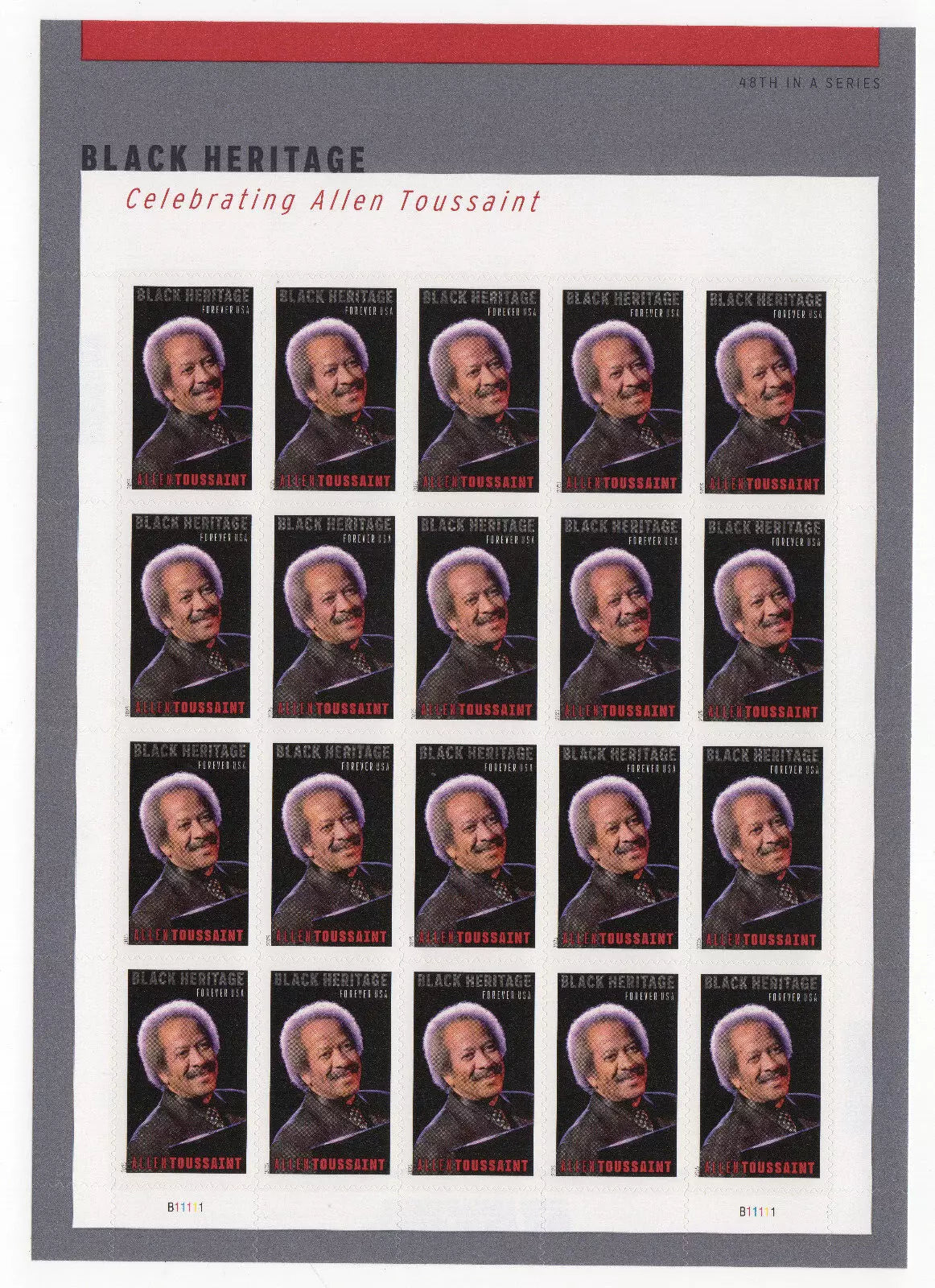 2025 Allen Toussaint Musician Black Heritage Forever Stamps