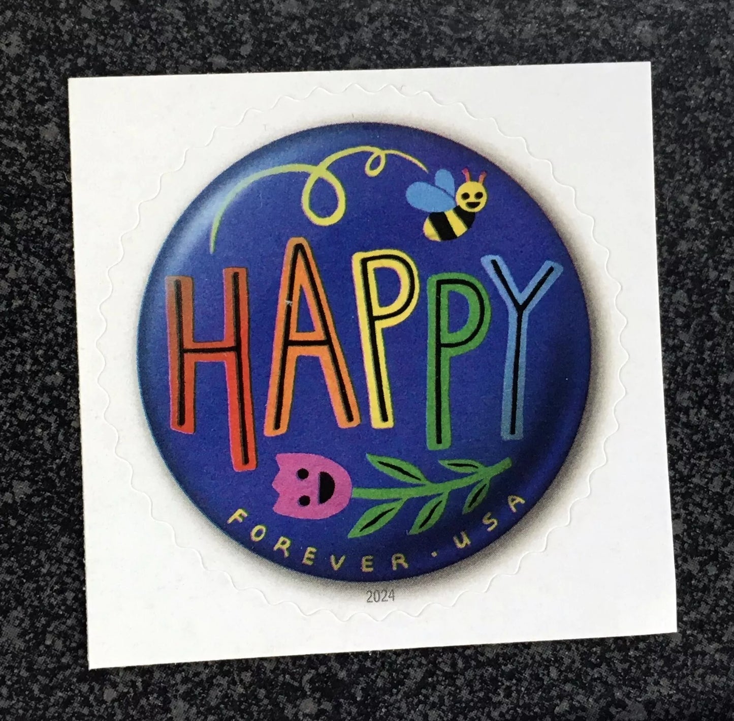 2024 USA Pinback Buttons Message Forever Stamps