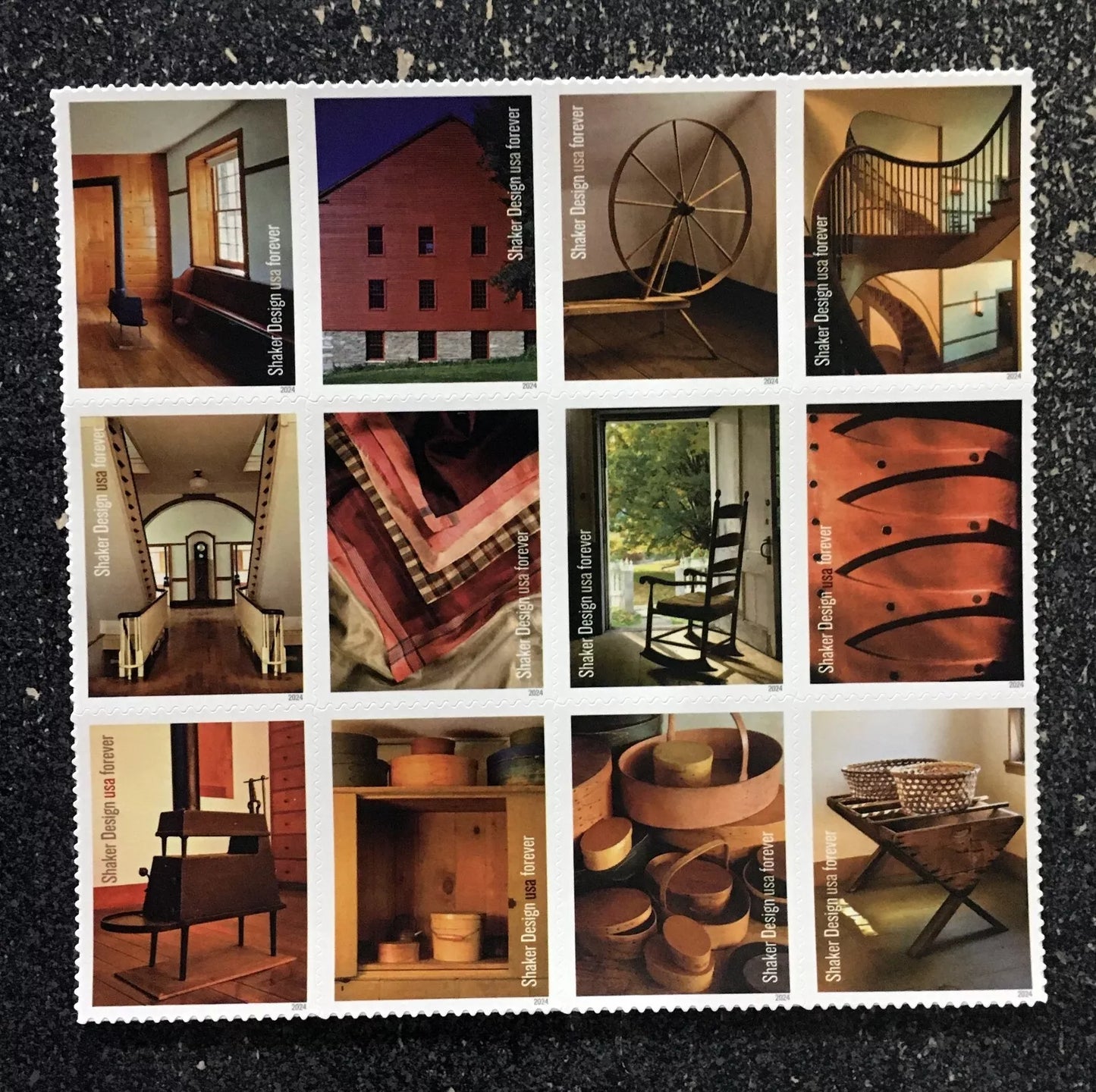 2024 USA Shaker Design Sheet Of 12 Forever Stamps