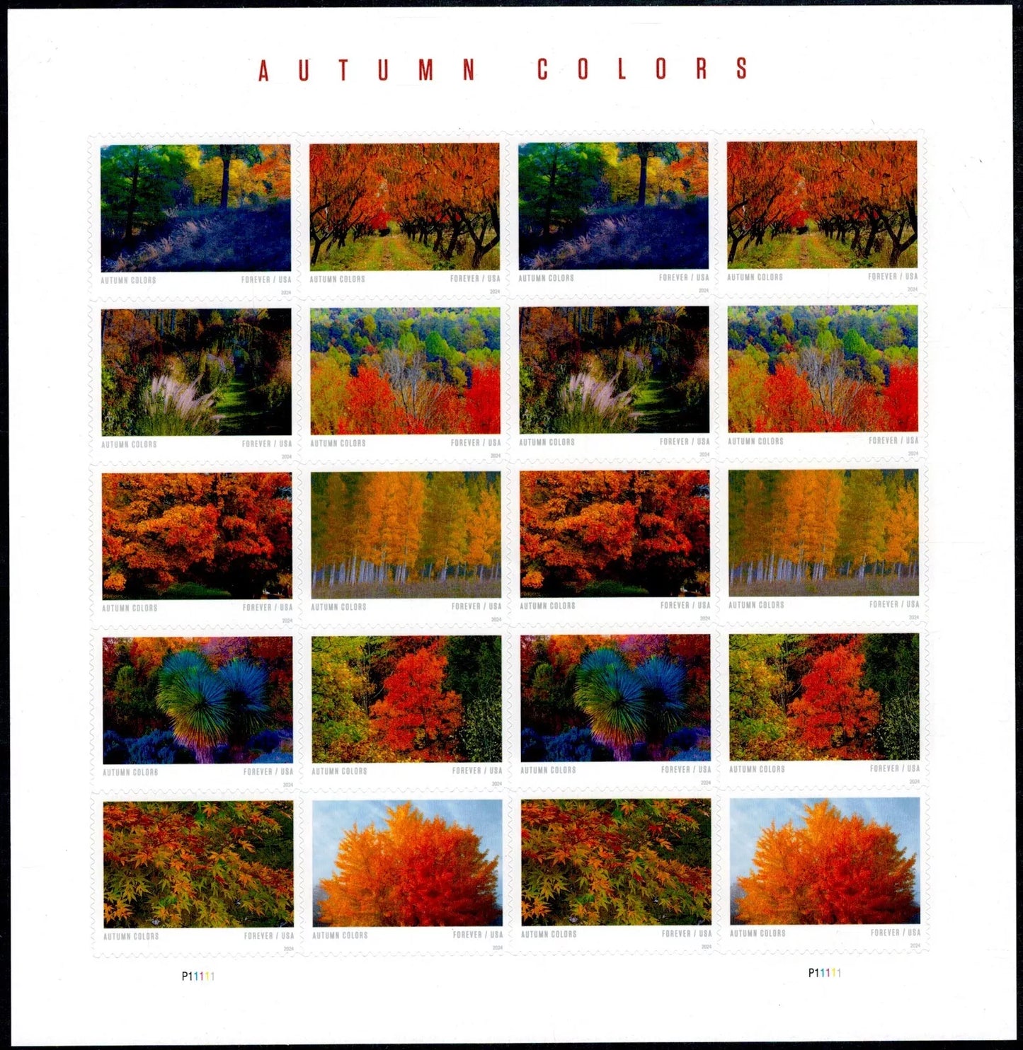 2024 USA Autumn Colors Forever Stamps
