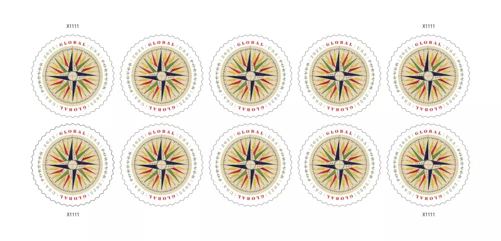 2025 USA Global 1794 Compass Rose International Stamps